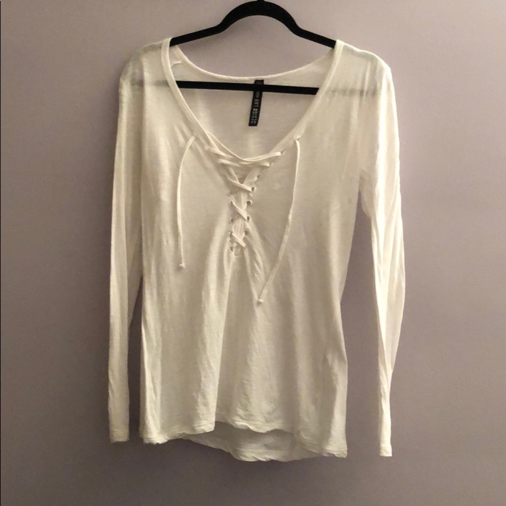 White Long Sleeve Top